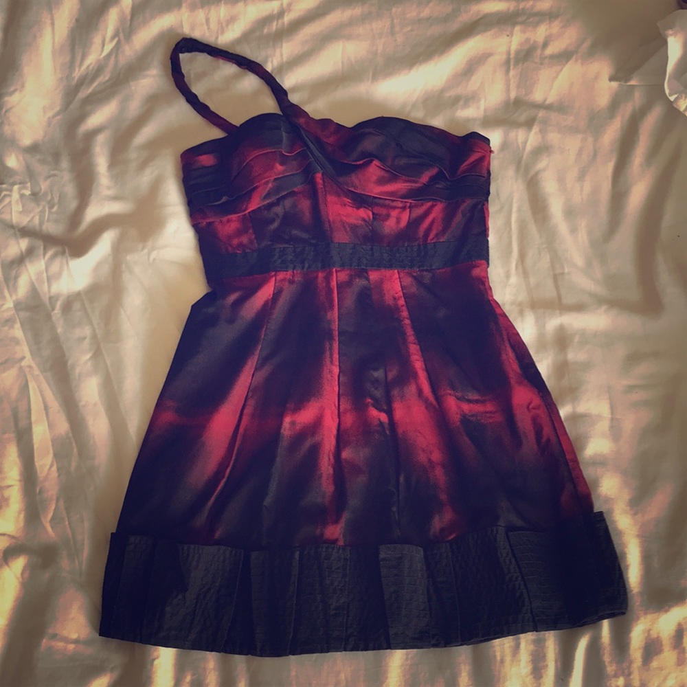 Bcbg mini one shoulder dress